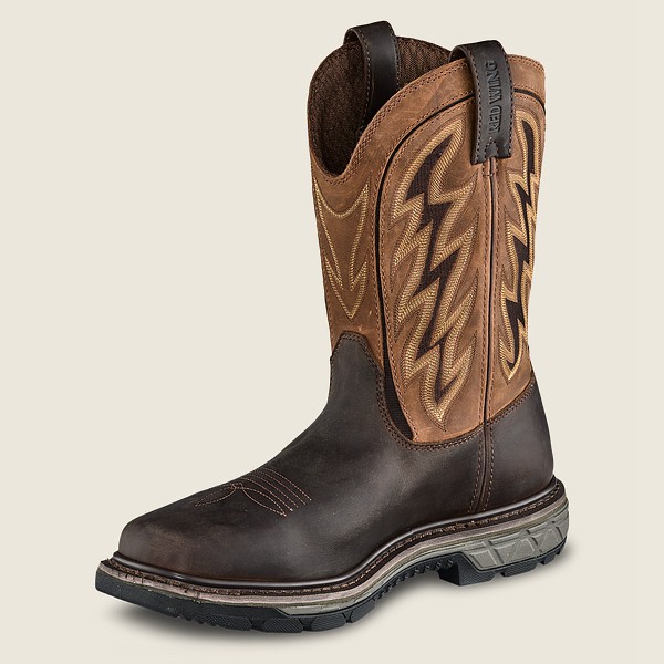 Red Wing Work Boots Brown - Red Wing Mens Rio Flex - 11-inch Waterproof Soft Toe Pull-on - VSJBI-250